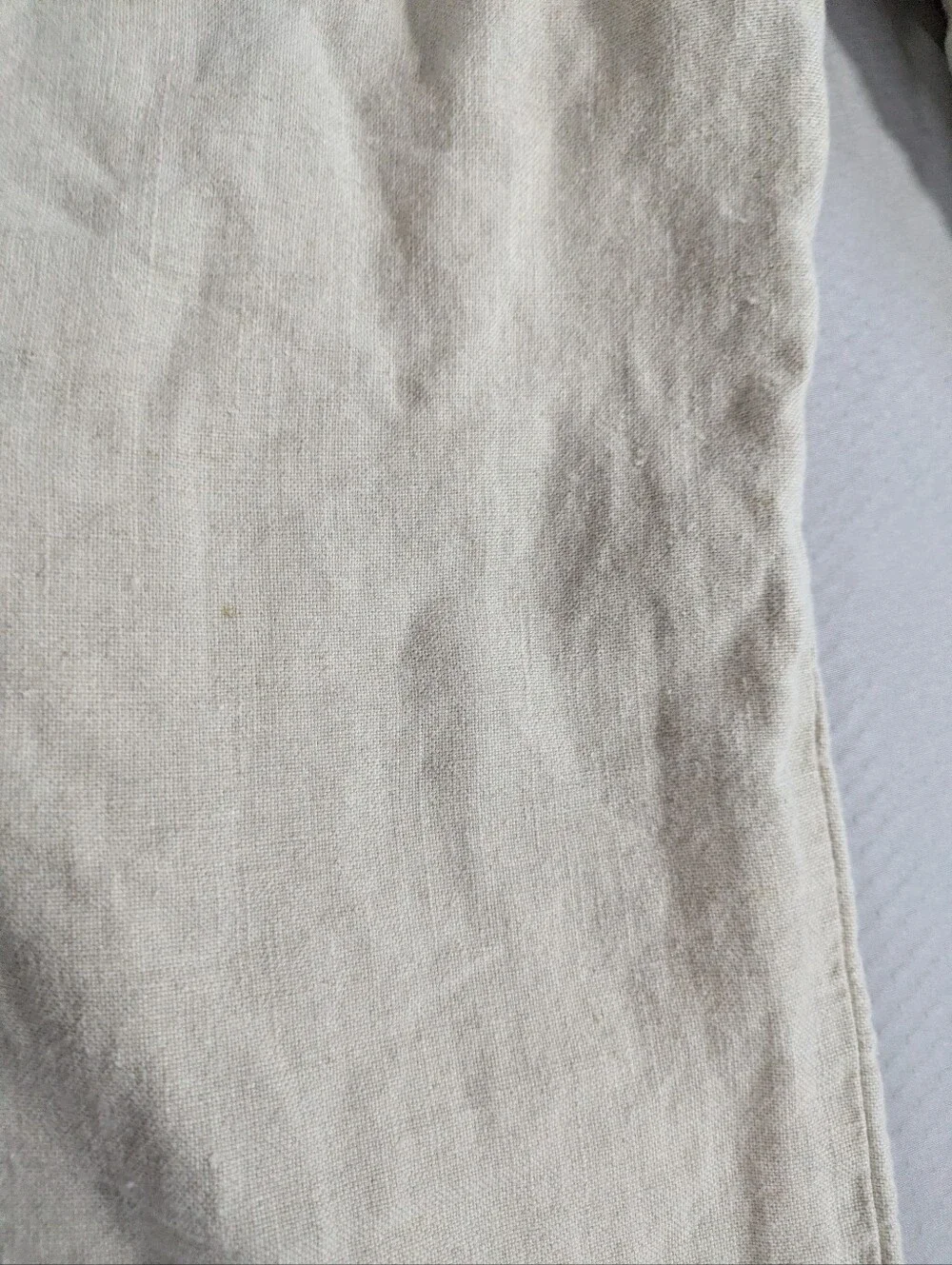 Eddie Bauer 100% Linen Pants Men’s 34x30 Beige Pleated Chino Coastal Old Money